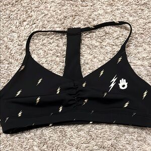Black Lightning Print Sports Bra spiritual gangster x Kendall